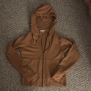 Brown Zip-Up james perse hoodie